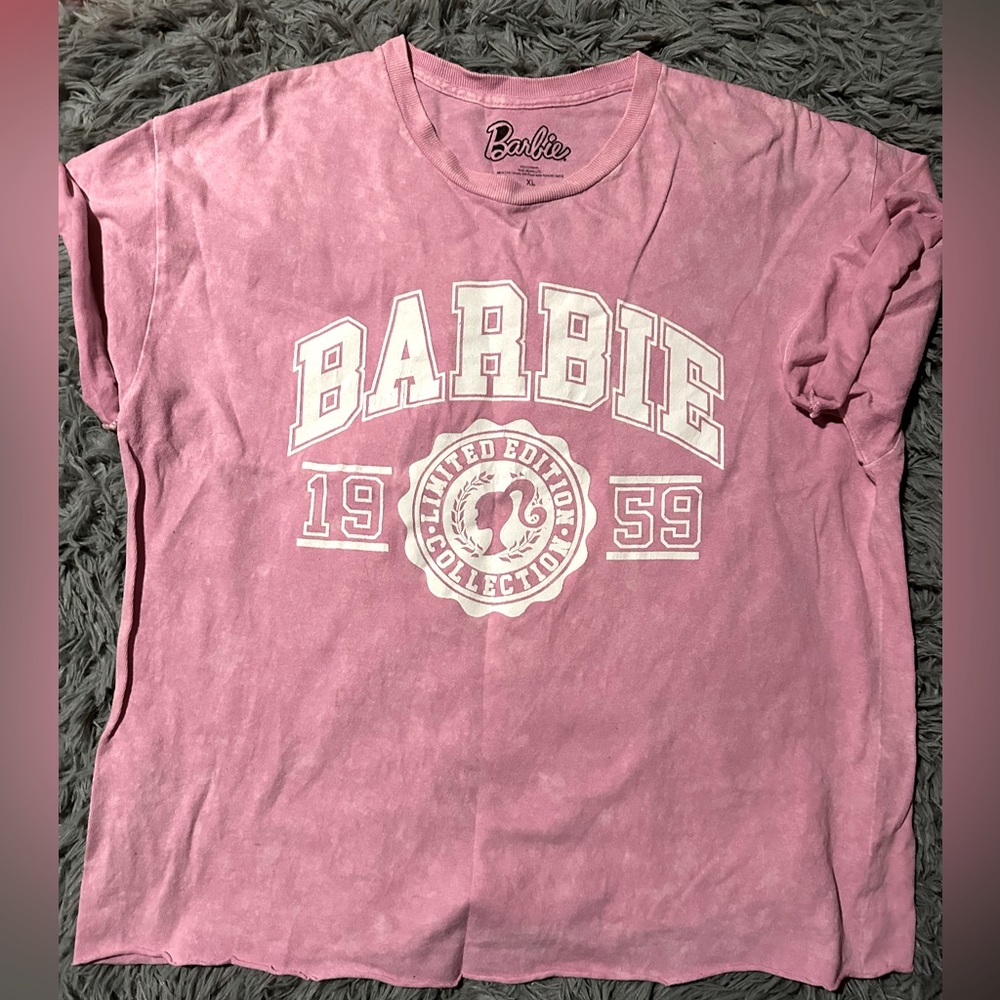 Barbie pink crop top size xl